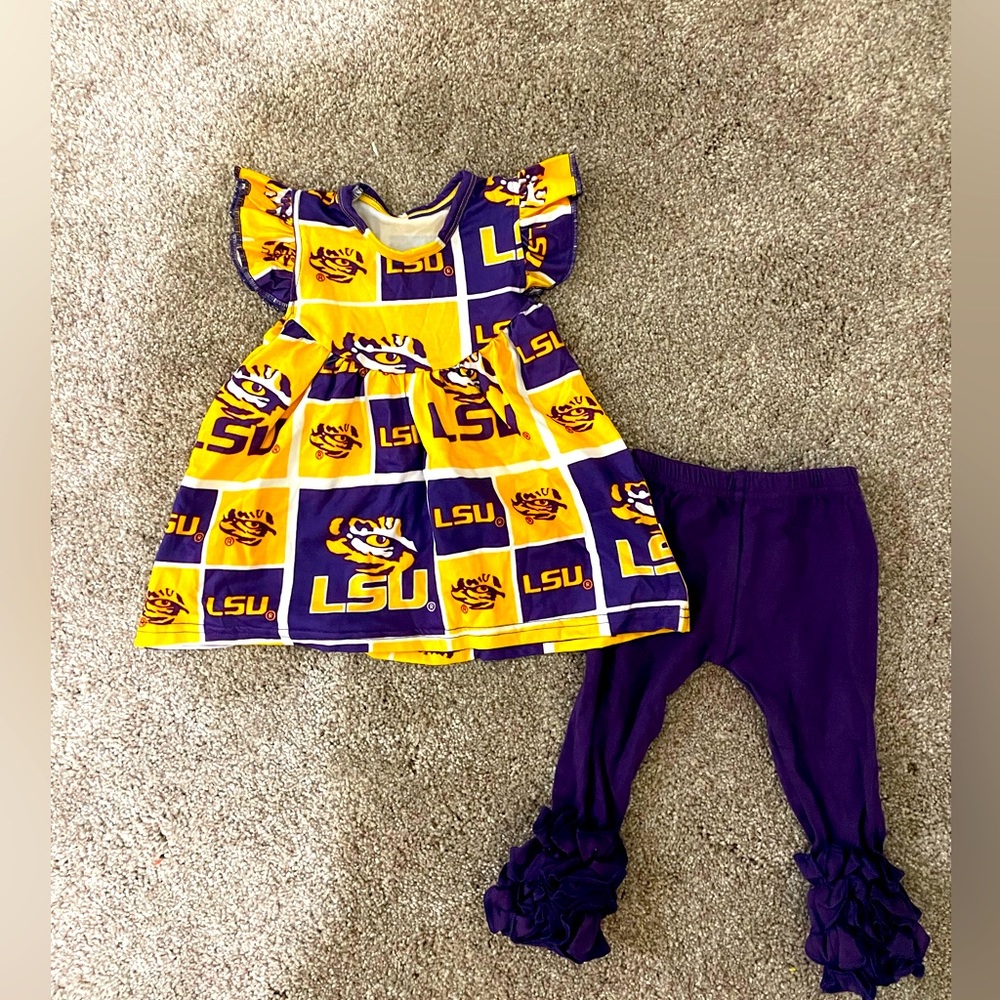 LSU baby girl outfit